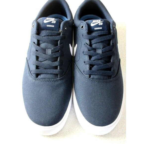 Nike Men's SB Charge Classic Canvas Skate Shoes Obsidian Blue White Sizes NIB - Picture 2 of 5